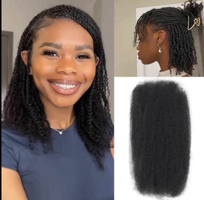 Peruvian Human Hair Bulk Extension(1b) - Image 2