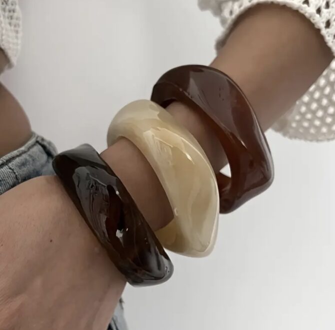 3 in One Boho Style Resin Bracelets - Image 2