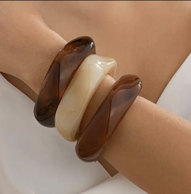 3 in One Boho Style Resin Bracelets - Image 4