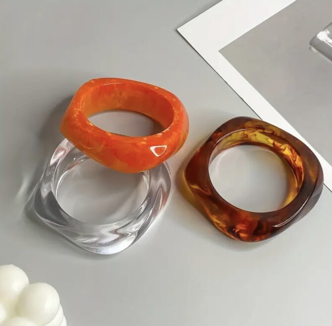 3 in One Boho Style Resin Bracelets - Image 3
