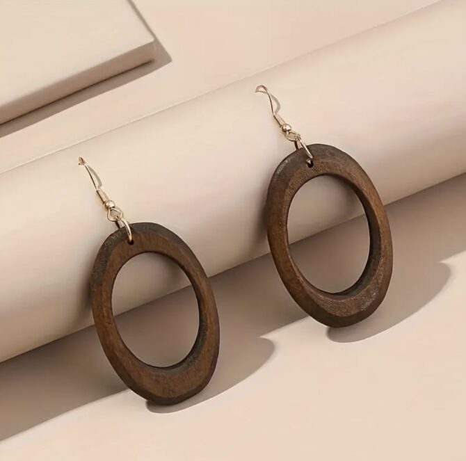 5/set Wooden  Handmade Jewelry - Image 5