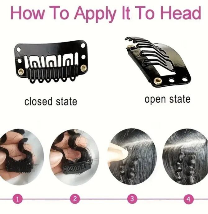 Curly Clip Ins/ V- Part Extension - Image 9
