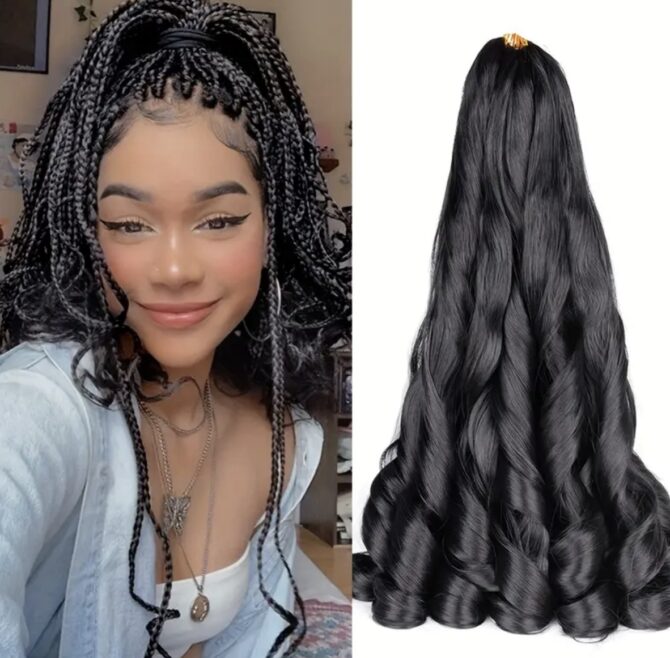 Premium French Curls Braiding Hair - Image 2