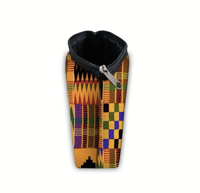 Ghanian Kente Fabric Cosmetic Bag - Image 2