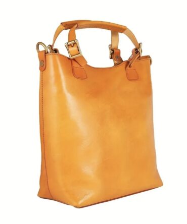 Defée Barrel Leather Tote