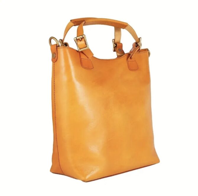 Defée Barrel Leather Tote