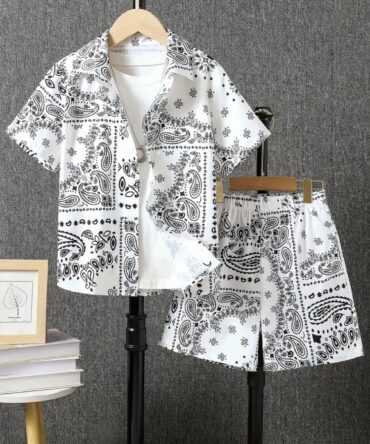 Kids' Paisley Print Short Set