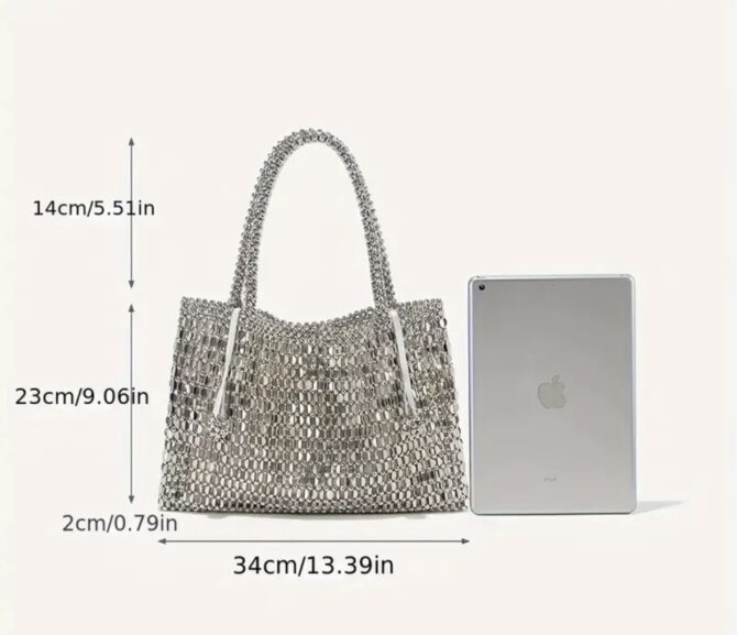 Handmade sequin tote - Image 2