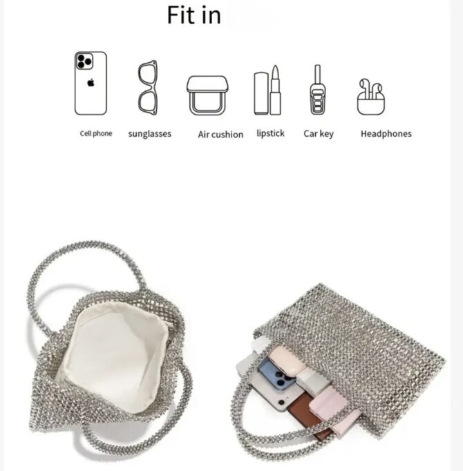 Handmade sequin tote - Image 3